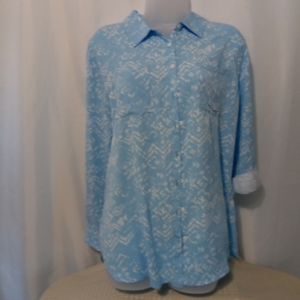 dressbarn Long Sleeve Button up Blouse